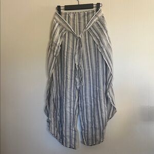 Patagonia Blue and White Striped Wide Leg Pants